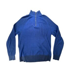 Banana Republic sweater Men's size Medium blue quarter-zip pullover